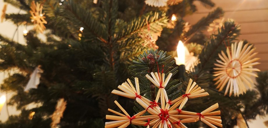 Festlich geschmückter Weihnachtsbaum