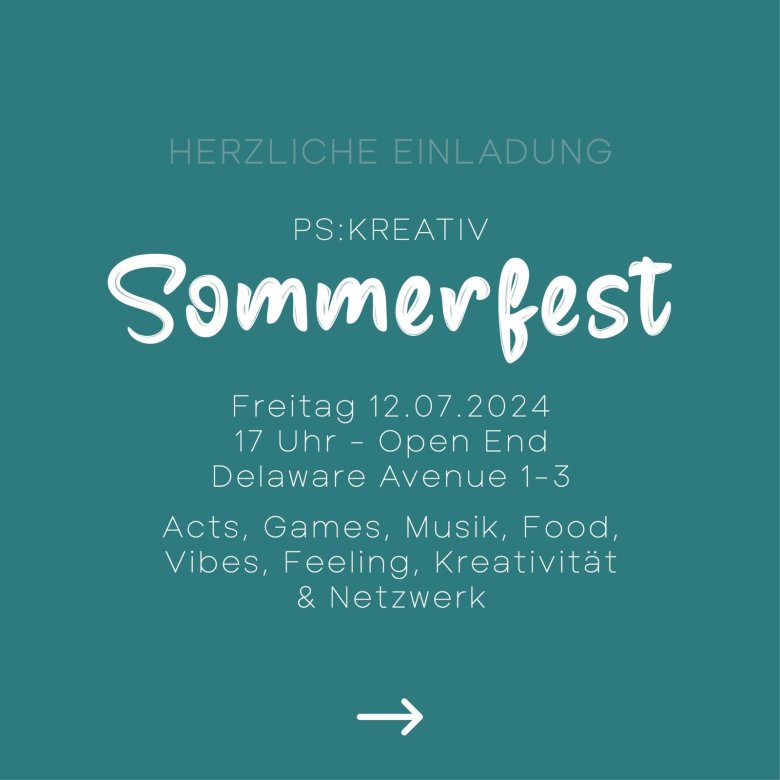 Einladung PS:Kreativ Sommerfest